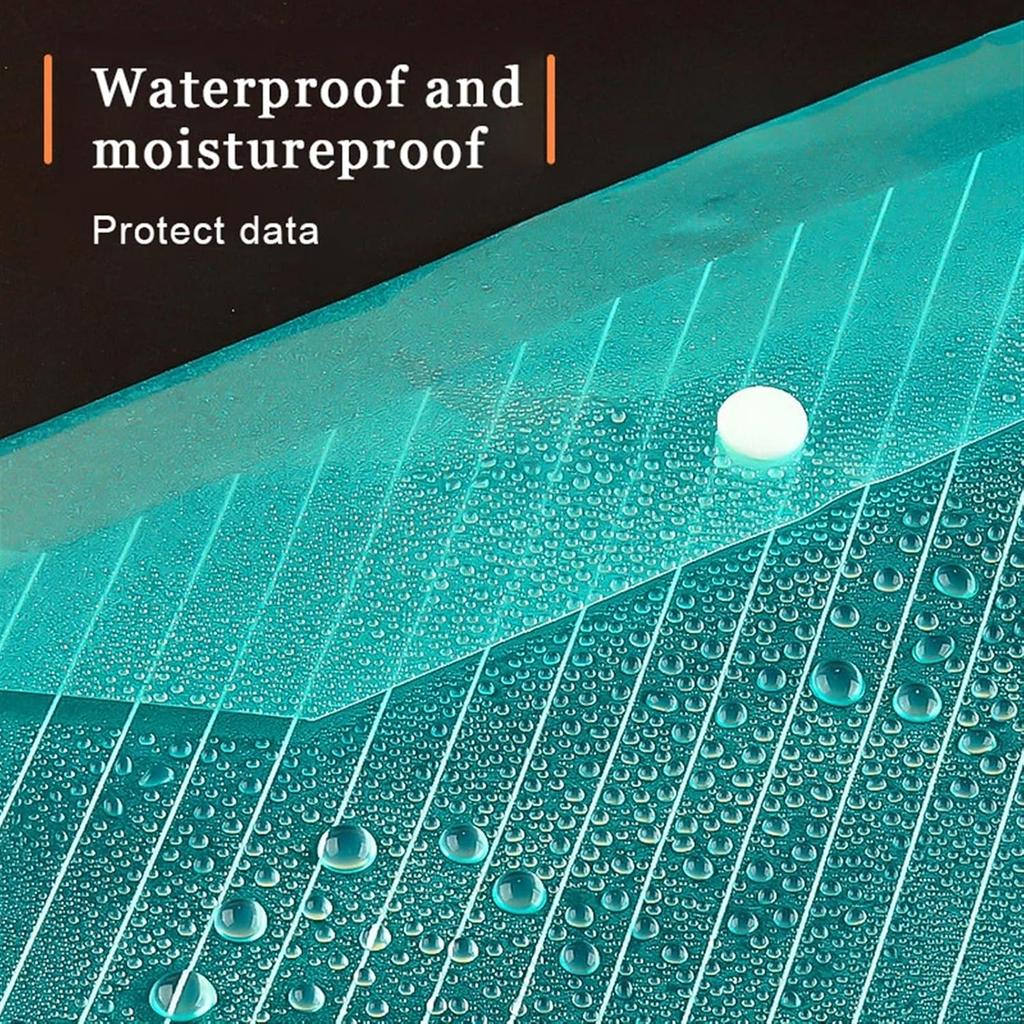 Clipboards Thick File Bag Transparent Waterproof A4 Snap-Type Plastic Information Bag Portfolio Clip Board