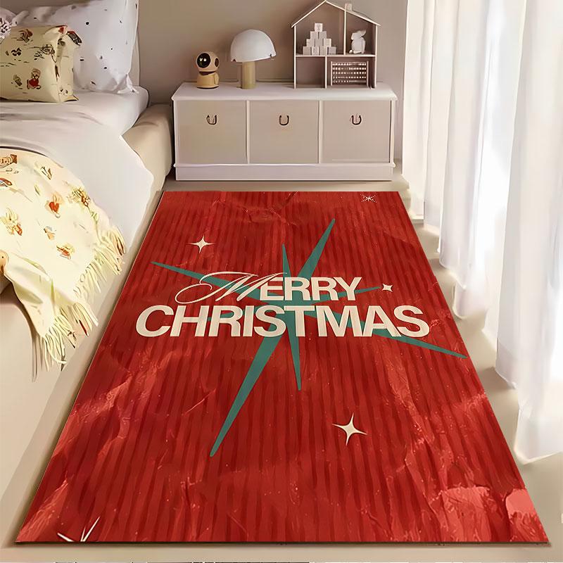 Merry Christmas Red Carpet suitable as a non-slip mat for the living room or bedroom sofa