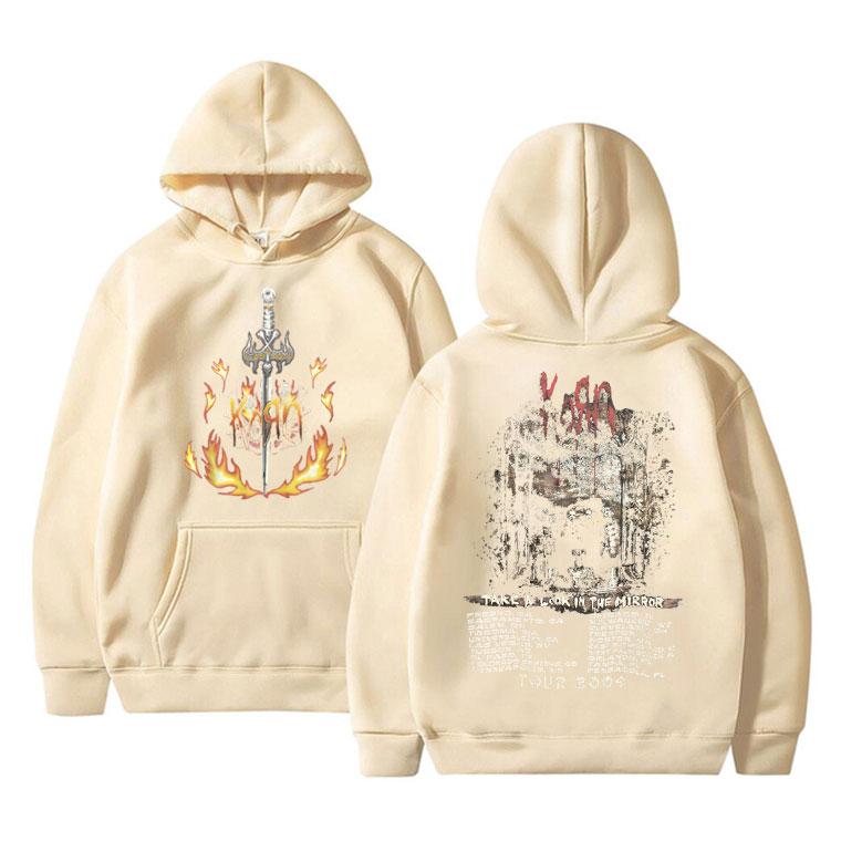 Vintage KoRn Rock Band Take A Look in The Mirror Tour 2004 Hoodie Men Women Fleece Cotton Sweatshirt Top Men's Oversized Hoodies