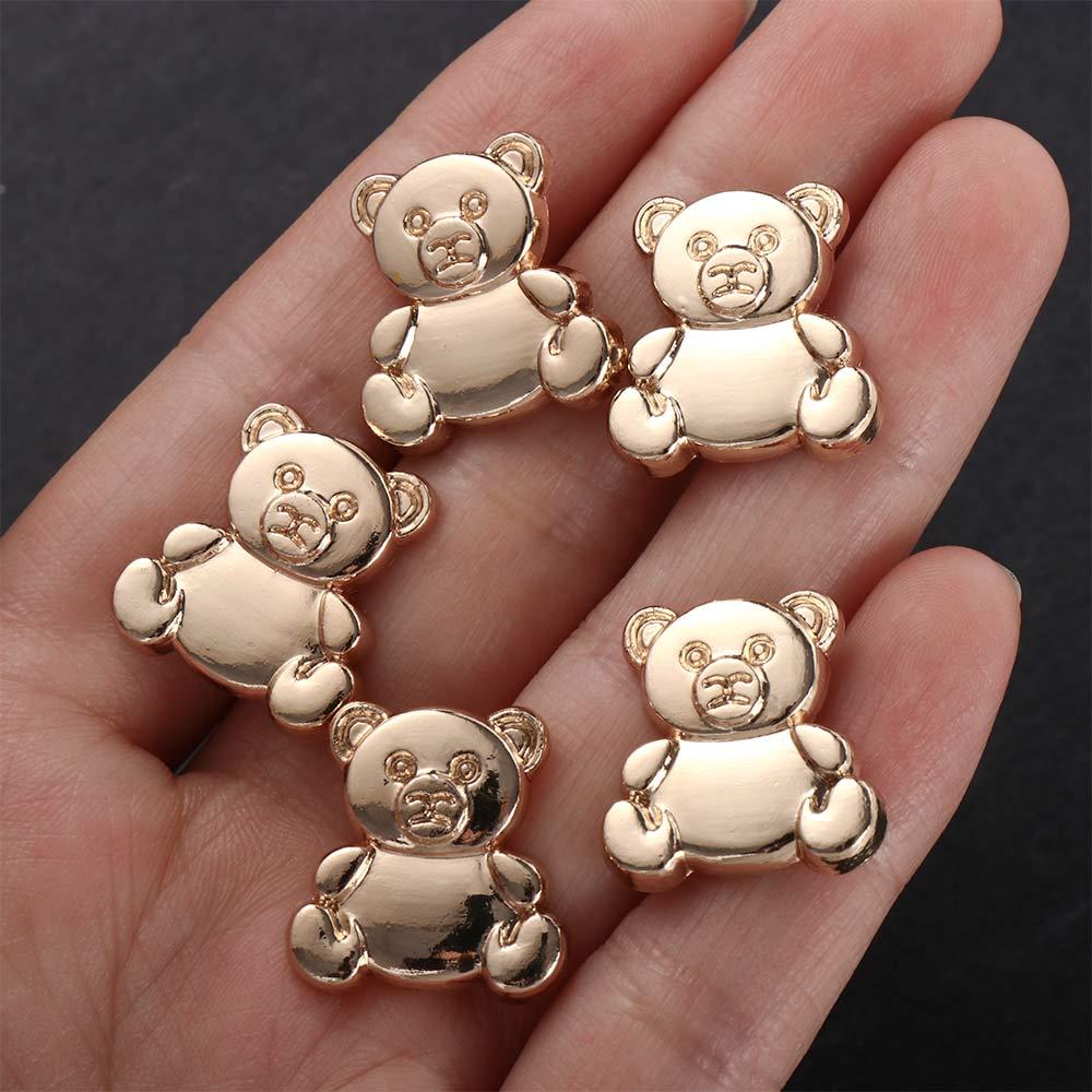Popular Metal for Garment,Bag Sewing Bear Shape Gold Clothes Accessories Button Decor Buttons DIY