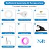 Outdoor Misting System for Cooling, Misters for Outside, Mist hose + a Brass Adapter(3/4"),Umbrella, Canopy, Backyard, White