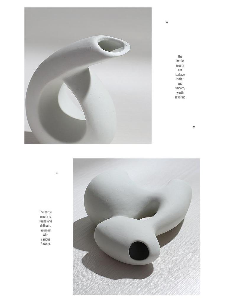 Nordic Style Ceramic Vase for Dried Flower Arrangements - Ideal for Hydroponic and Living Room Decor