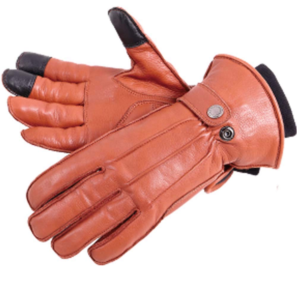 

DEGNER Smartphone Compatible Winter Gloves for Waterproof, Breathable, Motorcycles, WG-34 (S, Brown)