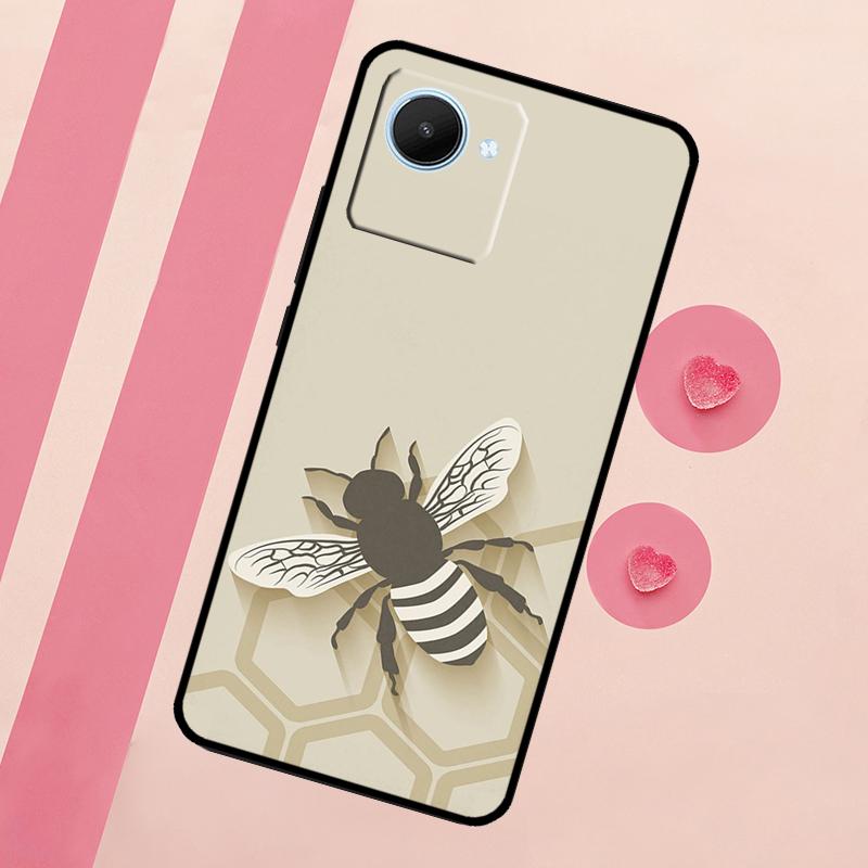 Bee Honey Case For Realme C53 C55 C35 C33 C31 C30 C25s C21Y C15 C11 GT Neo 5 3T 2T 9 10 11 Pro Plus