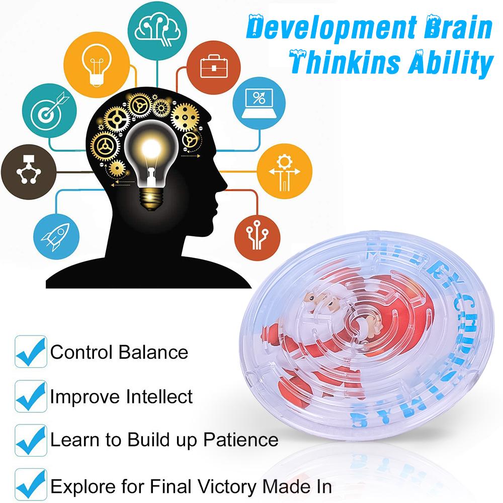 Dětské vánoční téma chodící korálkové bludiště hračky kreslený los Santa vzor trénink koordinace ruka-oko puzzle hračka vánoční dárky