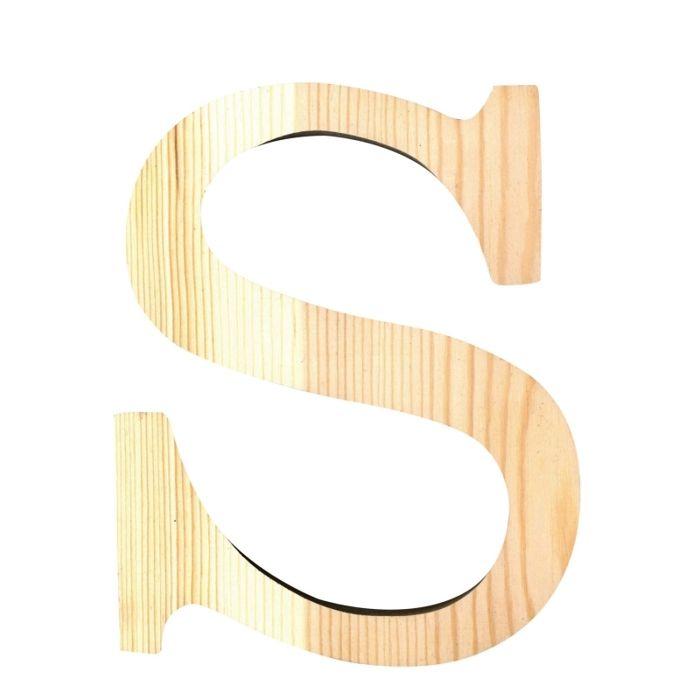 LETTER S - 11.5 CM - WOOD
