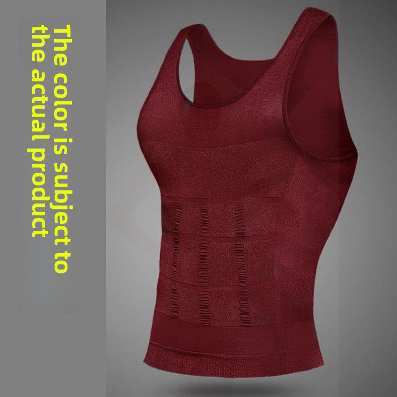 

Мужской утягивающий жилет для подтяжки живота и корректирующее белье для талии. XXL красный