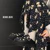 MONA same shoes 2025 new retro bag head half slippers women's outer wear rivets casual leather platform muller shoes