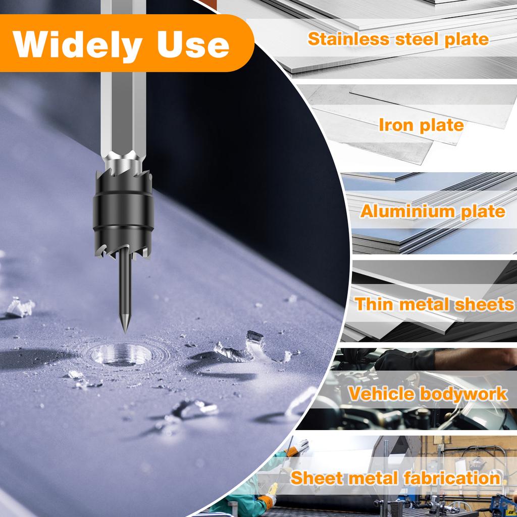 12Pcs Spot Weld Cutter Kit 3/8" 5/16" High Speed Steel Spot Weld Drill Bit with Cutter for Stainless Steel Iron & Aluminum Panel