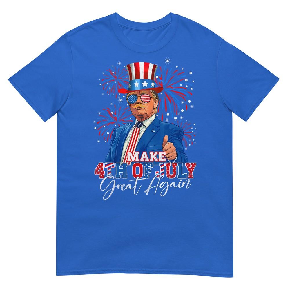 Make 4th Of July Great Again Patriotic Firework Donald Trump TShirt
