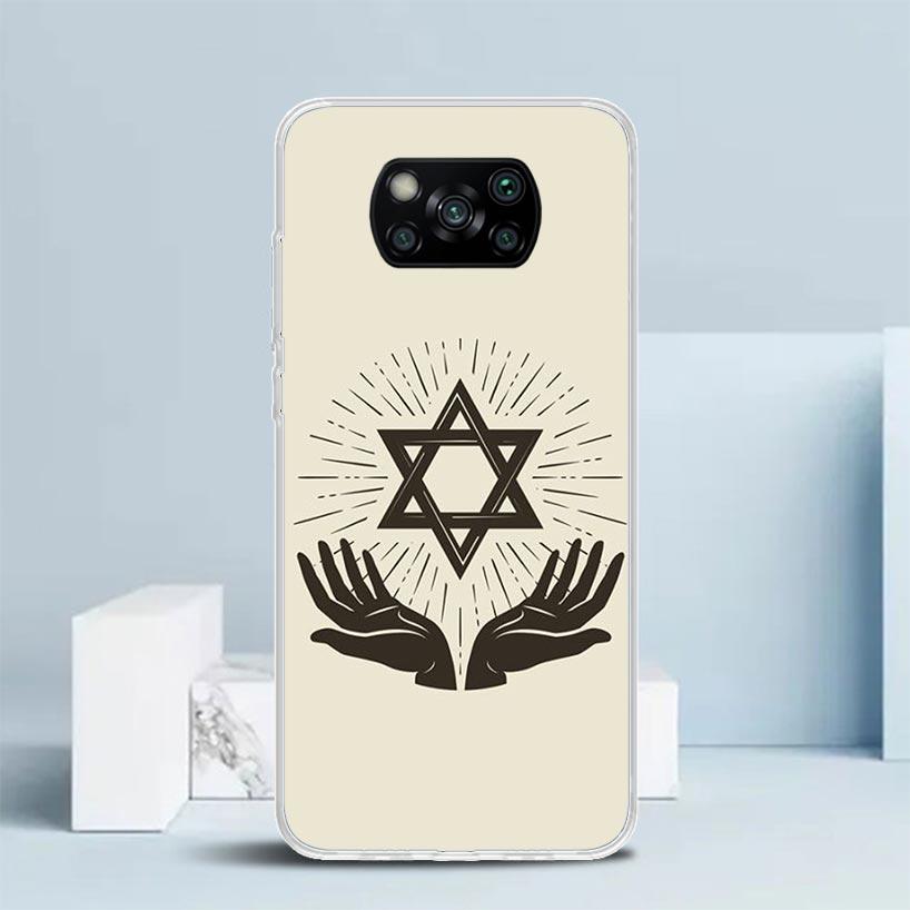 David Jewish Star Symbol Phone Case For Xiaomi Poco F7 Ultra X5 X6 X7 Pro M7 Redmi 15C 15 13C 13 12C 12 10C 10 10A 9 9C 9A 9T Co