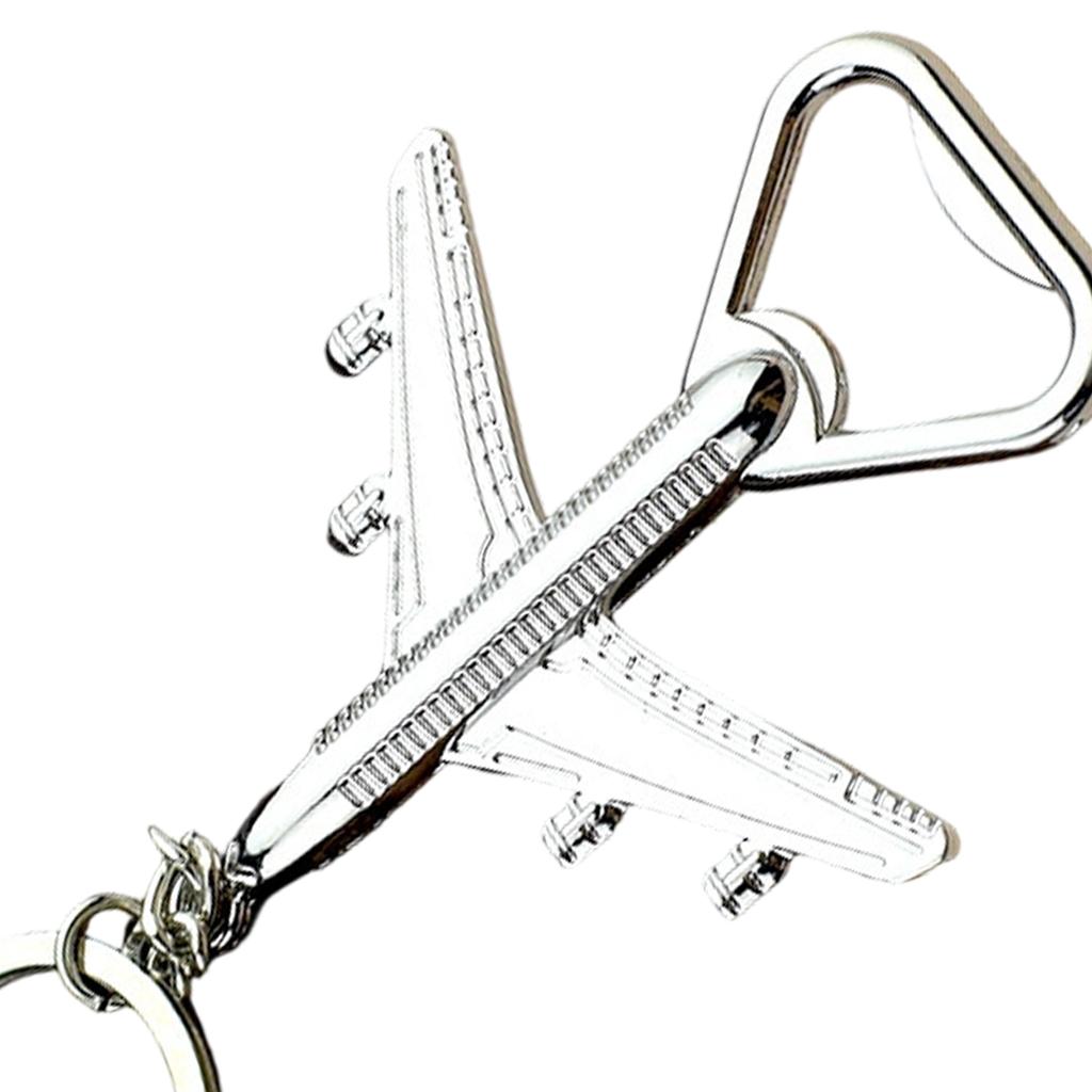 Unique Airplanes Design Keychain With Bottle Opener Function Sturdy Metal Construction Perfect Gift For Outdoor Adventures Daily Use