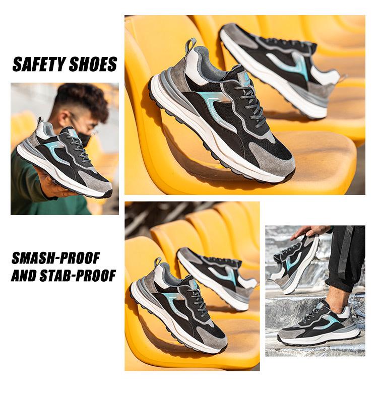 Men's Lightweight Summer Work Shoes: Anti-Smash, Anti-Puncture, Wear-Resistant, Slip-Resistant, Breathable, Anti-Odor, and Insulated