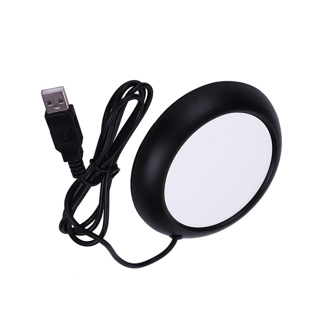 USB Holzmaserung Tassenwärmer Hitze Getränke Tasse Matte Büro Tee Kaffee Heizkissen Schwarz