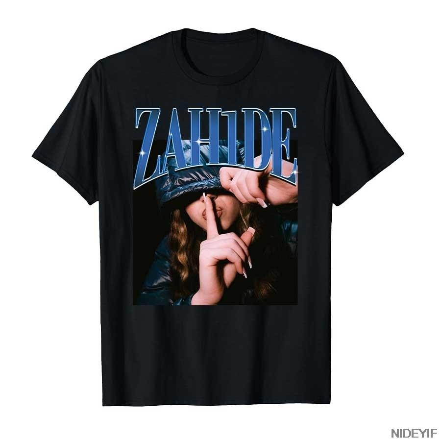 Zahide Merch T Shirt for Unisex Women Hiphop Streetwear Oversized Zah1de 100 Cotton TShirt ZH10