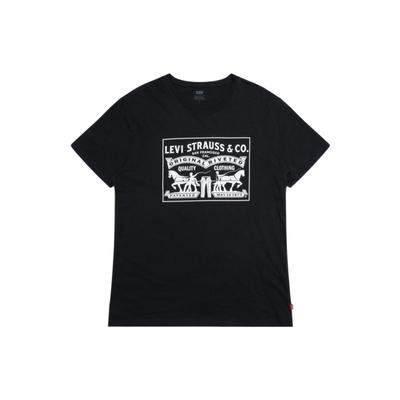 T-shirt da uomo Levis con stampa logo a lettere, girocollo, manica corta, colore nero, 22495-0041