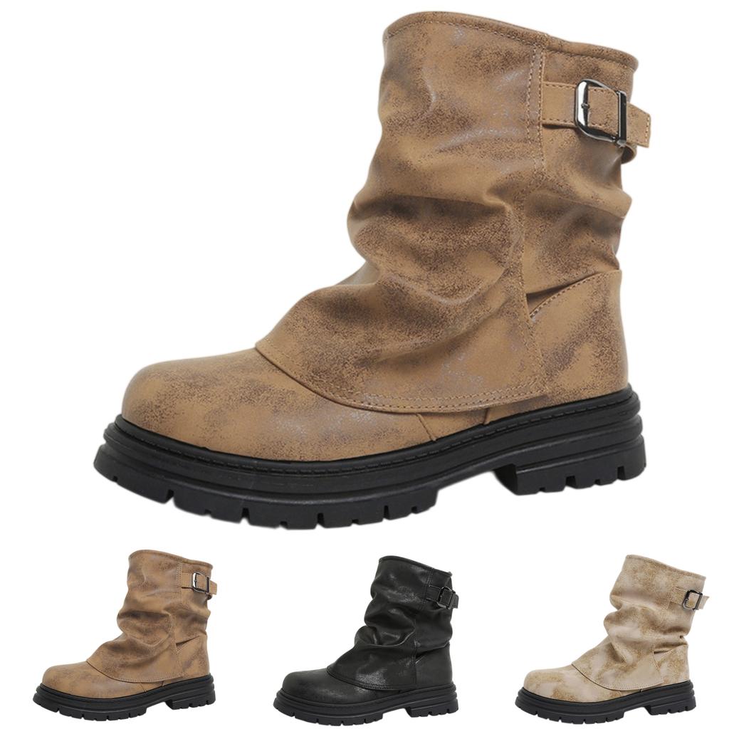 Women's Retro British Boots Fashion Short Boots for Fall Winter Everyday Wear
