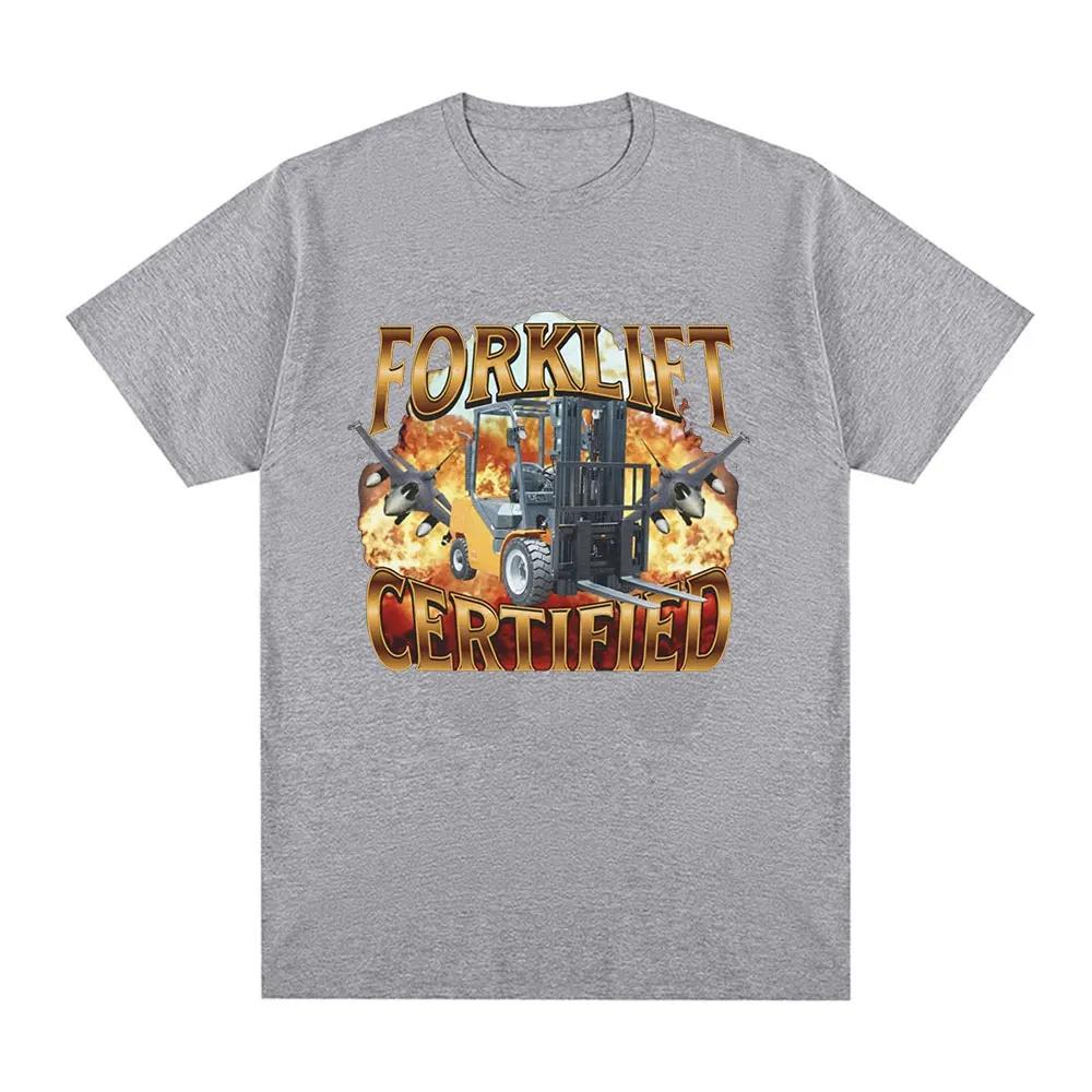 Forklift Certified Operator Funny Graphic T-Shirt  Fashion Vintage Short Sleeve T-shirts  Casual Summer T Shirt