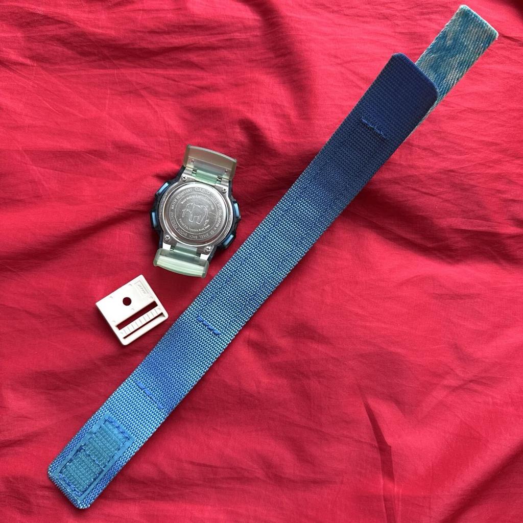 CASIO Masai Mara EL Lion Parent and Child Masai Mara Bezel Blue Stylish Camouflage Belt BG-350 BABY-G Dyed