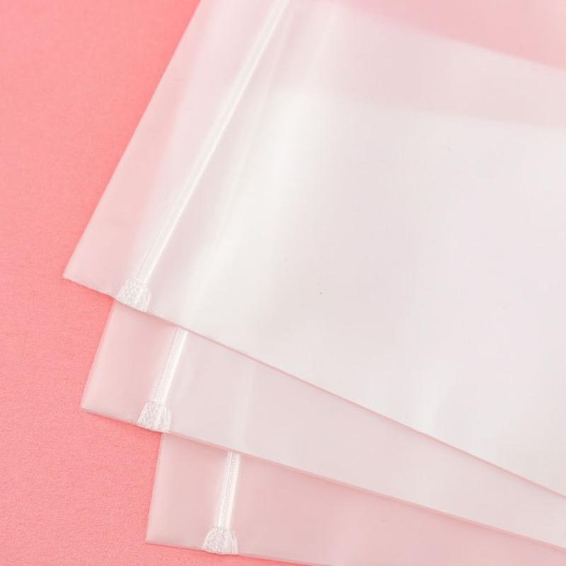 50pcs CPE Frosted Self Sealing Bag Thick Dustproof Moisture-proof Sealed Pouch Suitable for Cotton Swab Packaging Bags for Clothing and Accessories