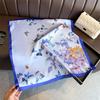 European American 70cm Small Square Imitation Silk Scarf - Printed Versatile Headscarf/Neck Protector