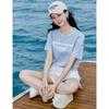 Women's Commuter Style Printed Cotton T-Shirt