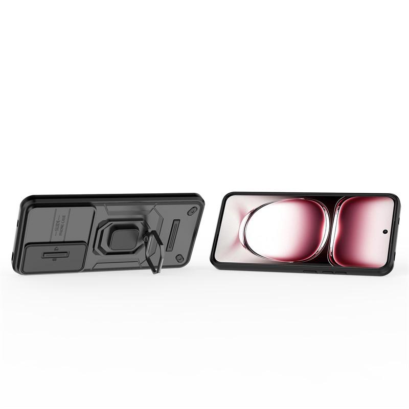 For OPPO Reno12 Pro Global Case Slide Camera Len Phone Cases OPPO Reno12 Pro Cover Shockproof Armor PC TPU Cover OPPO Reno12 Pro
