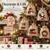 5pcs Reusable Drawstring Gift Bags Rustic Christmas Gift Bags Candy Bags  Christmas Party