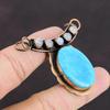 Arizona Turquoise Pendant Copper Jewelry Rainbow Moonstone Pendant Handmade Pendant Beautiful Copper Pendant Gemstone Pendants Gift For Him