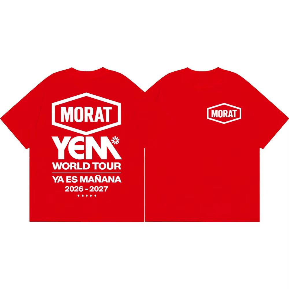 Summer Hot Sale Pop Band Morat World Tour 2026 T Shirt High Street Fashion Trend T-Shirt Unisex Harajuku Hip Hop Punk T-Shirts