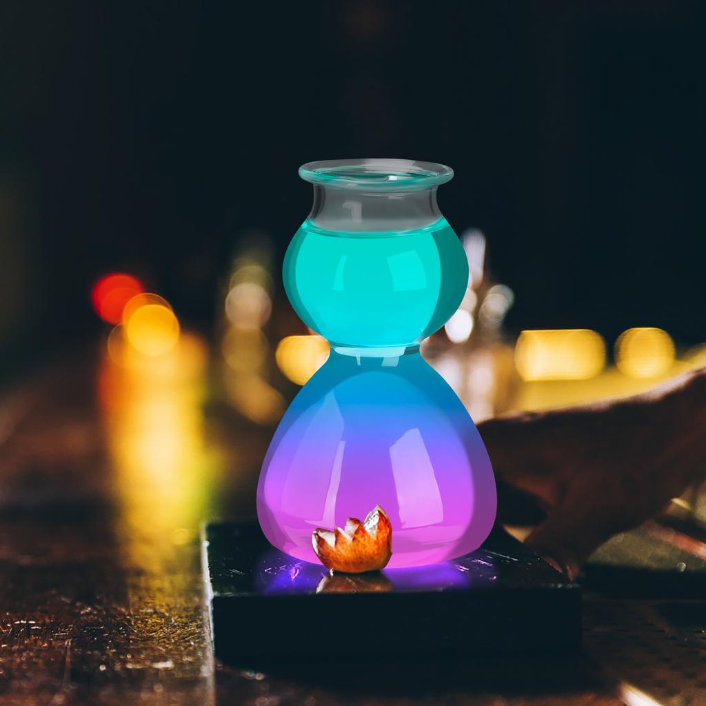 2 Pcs 120ml Clear Absinthe Cup Professional Crystal Wine Glass Layered Gourd Dark Bomb Vermouth Cocktail Glass Vodka Shot Glass