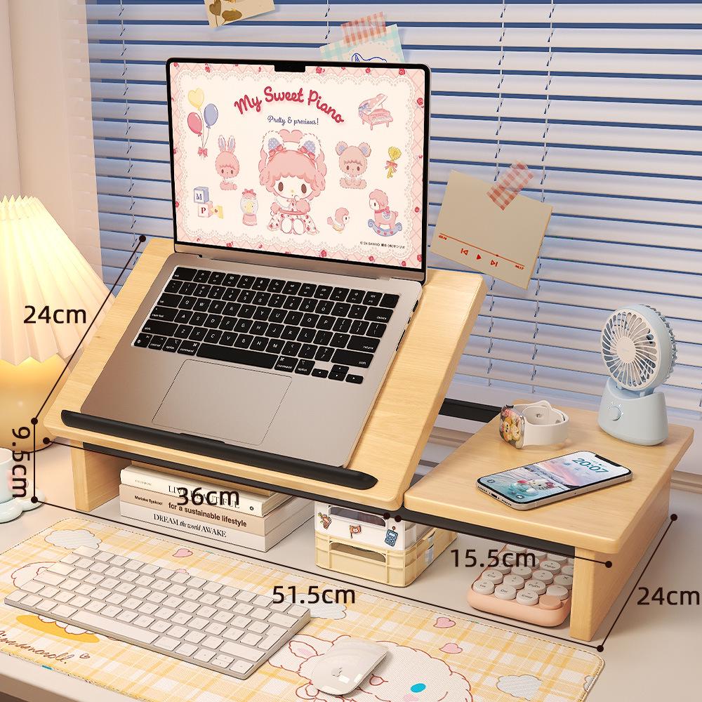 Adjustable Laptop & Tablet Stand Holder with Storage Rack