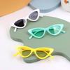 Kids Fashion Triangle Cat-Eye Sunglasses with Light Tinted Lenses Sun Glasses Trendy Stylish Personality Design Eyewear