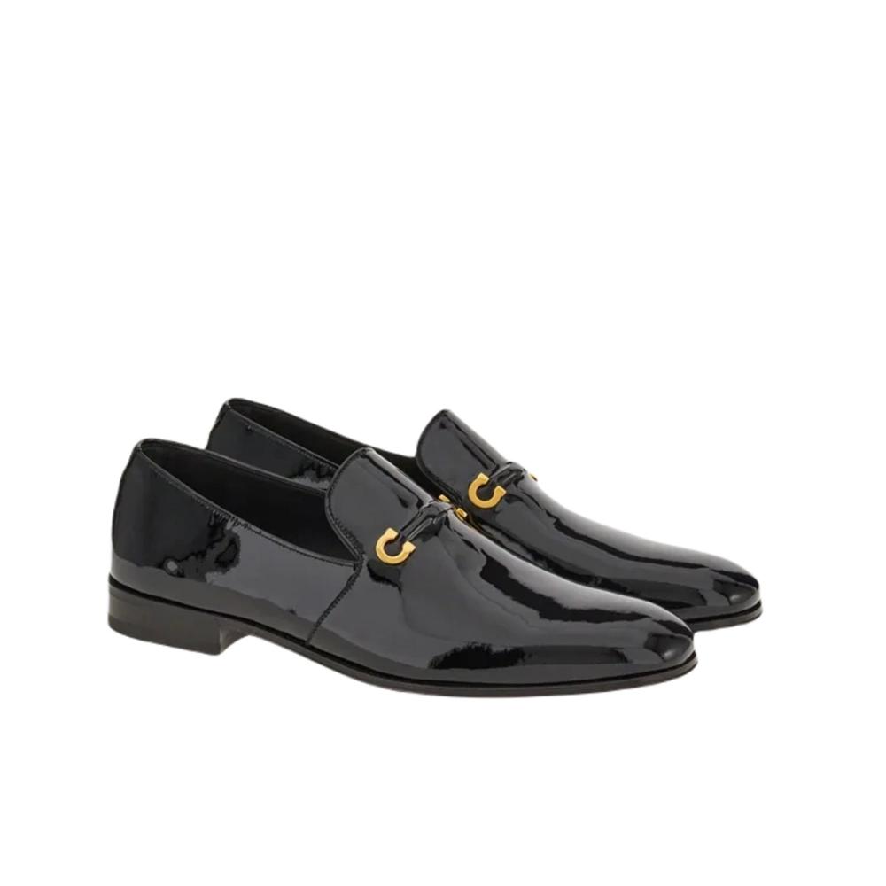 

Salvatore Ferragamo Ferragamo Lyon Men S loaferS Black Black US 7