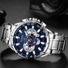 CURREN Herrenuhren Luxus Chronograph Quarzuhr Wasserdicht Sport Armbanduhr Edelstahl Männliche Uhr