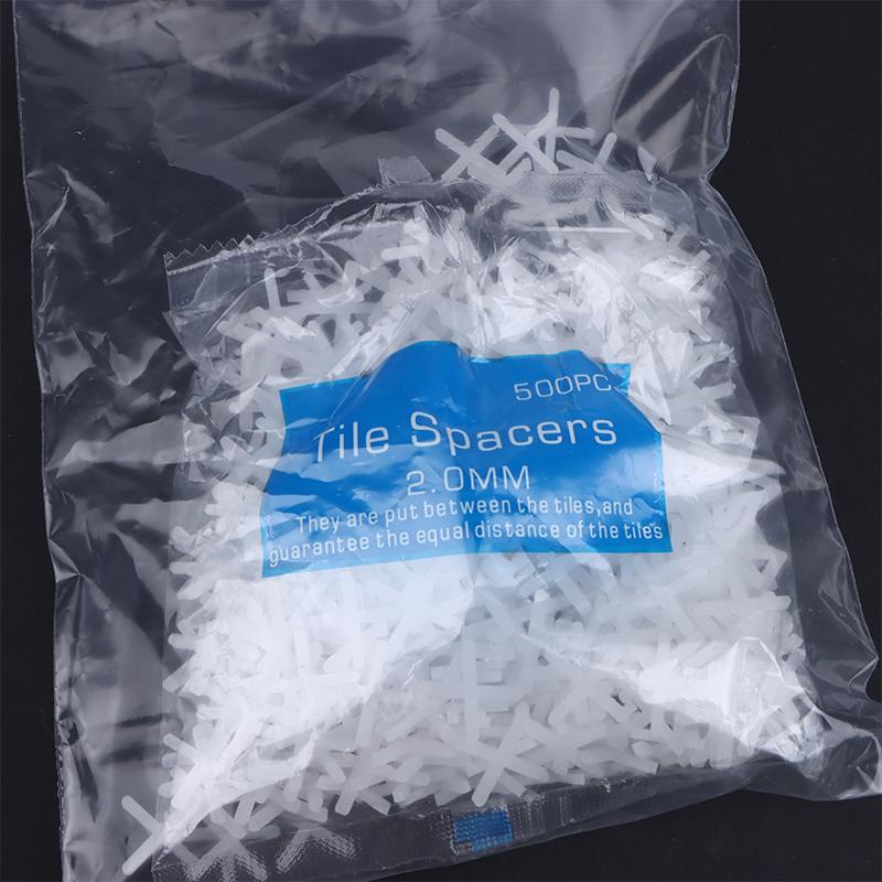 500Pcs 1/1.5/2/2.5/3/5/Mm Plastic Cross Ceramic Tile Leveling System Clips Spacer Ceramic Floor Construction Tools