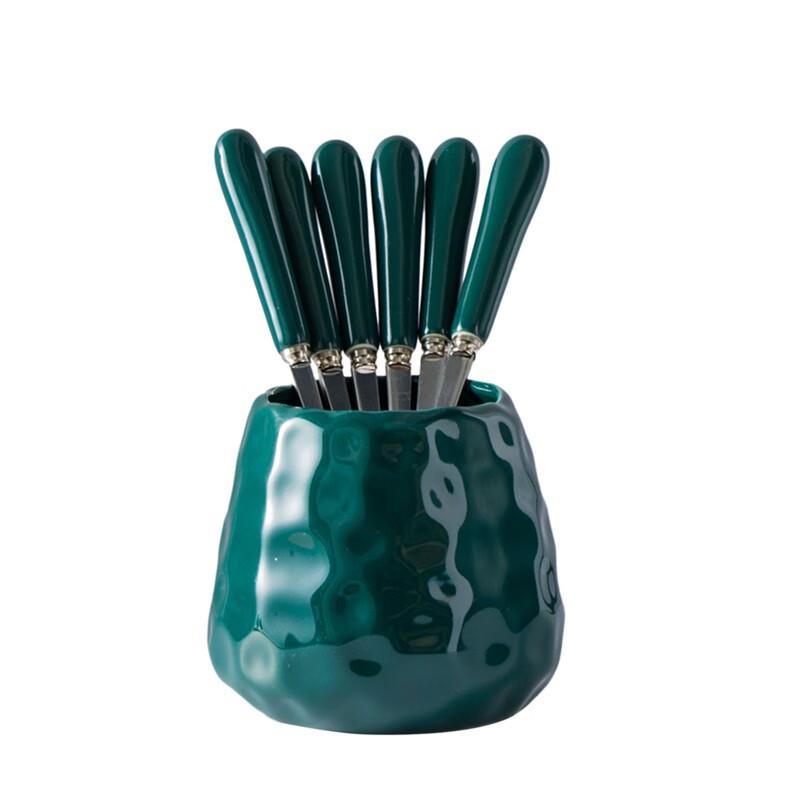 Xiandun Nordic Stainless Steel Fruit Fork & Spoon Set with Storage