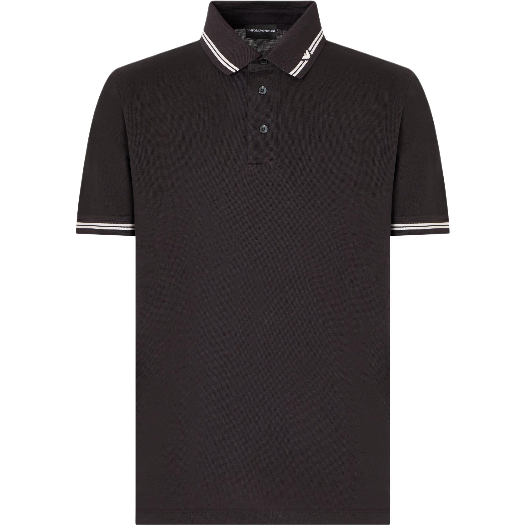 

Emporio Armani Logo Embroidered Short Sleeve Polo Shirt Men tops Dark-Gray EM000852-AF12955-F8081 XXL