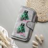 Cool Alien Printed Long Wallet Multi Slot Purse for Daily Use