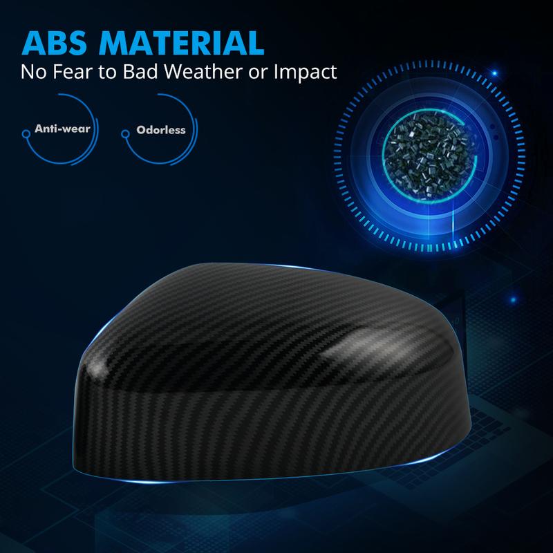 Rear View Mirror Covers for Ford Focus MK2 MK3, for Ford Mondeo MK4, Replace for CP9Z-17D742-A/CP9Z-17D743-A