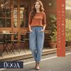 UQQA Elastic Comfortable Cropped Size L Women's Wide-Leg Jeans, Waist, Material, Length, Summer, Slimming, Cute, Blue,