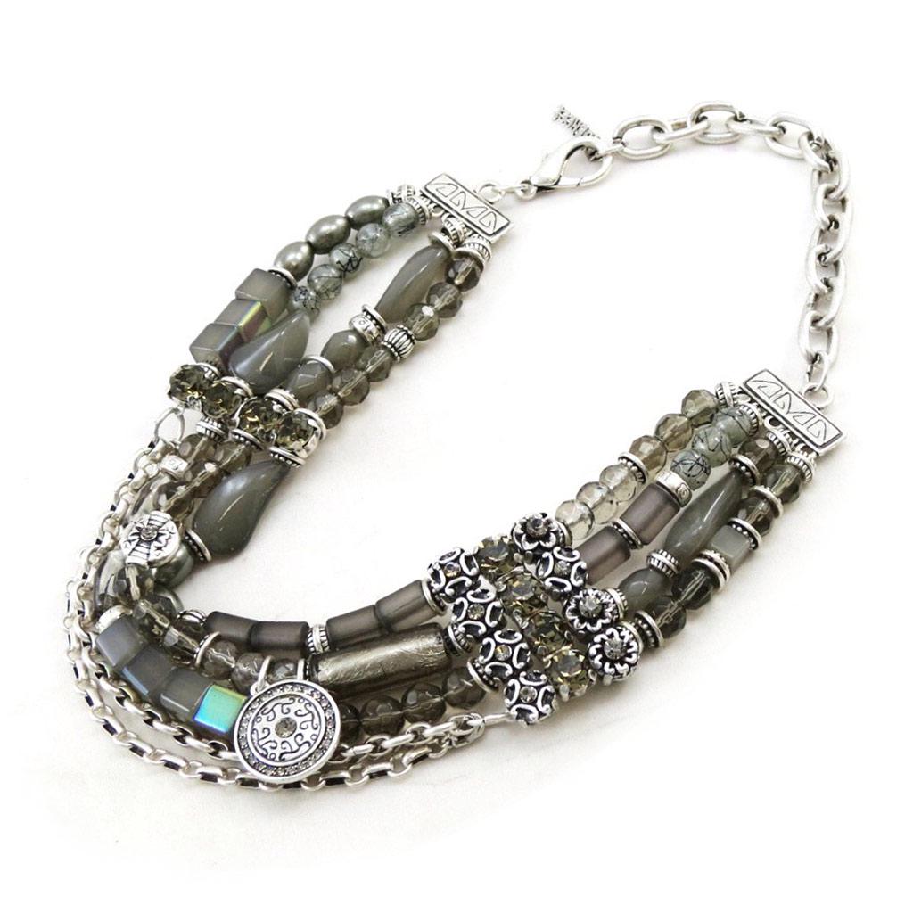 Les Trésors De Lily [E2489] - Ras de Cou Créateur 'Anastacia' Gris