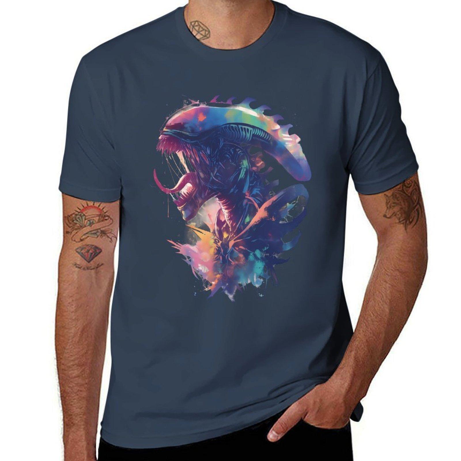 Xenomorph from Alien and Romulus TShirt Work Wear Breathable Tee S