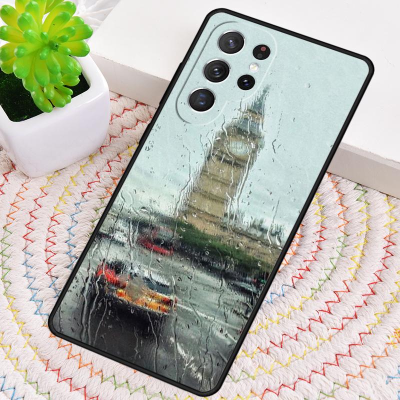 London Red Bus Big Ben print Silicone Phone Case For Samsung Galaxy note 10 pro S26 S25 S24 S23 S22 S21 Plus S25Ultra Capa Cover