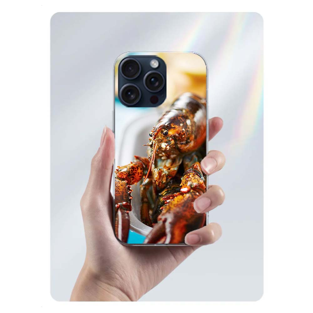 

Live Lobster Clear Phone Case For Iphone 17 Air 16 Pro Max 15 Pro 14 Plus 17E 16E 11 13 12 Mini Cover Cases Fundas Cell TPU Capa iPhone14 Pro(13 Pro)