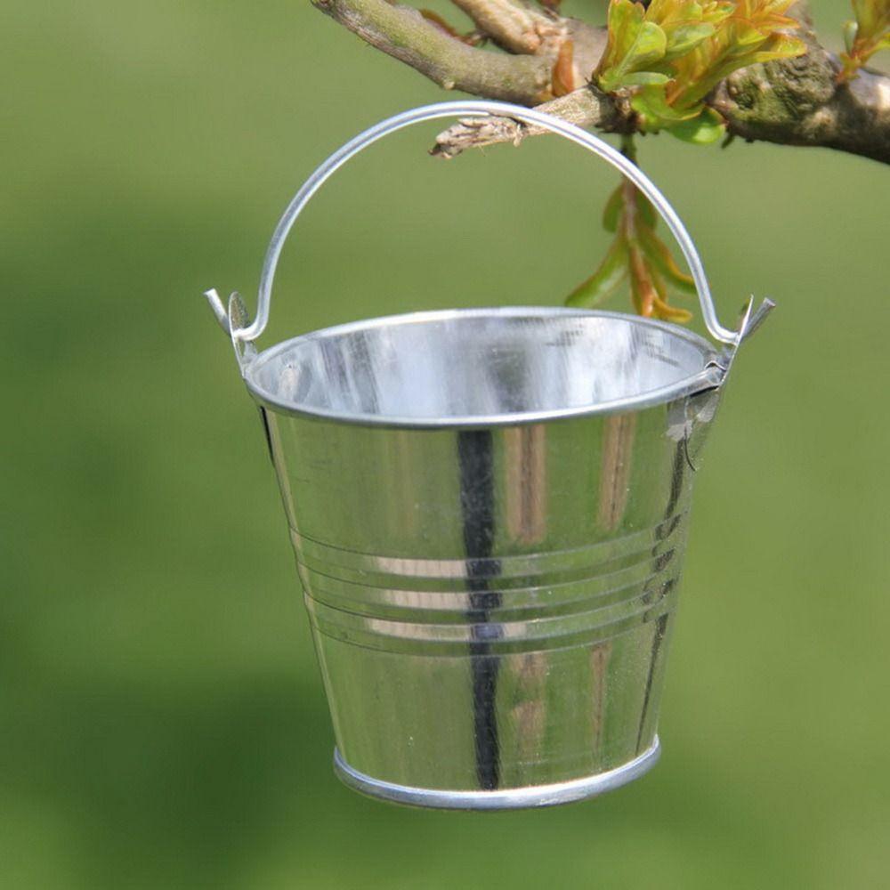 With Handle Bucket Shot Glass Portable Tiny Pail Cup Creative Metal Drinking Cup Bar