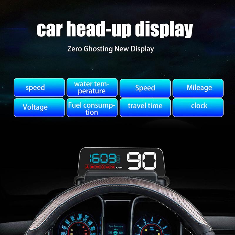 1 Juego Proyector de Parabrisas de Proyección Hud 3D Para Todos los Coches Head Up Display Alarma de Exceso de Velocidad de Agua Alarma Inteligente de Cansancio