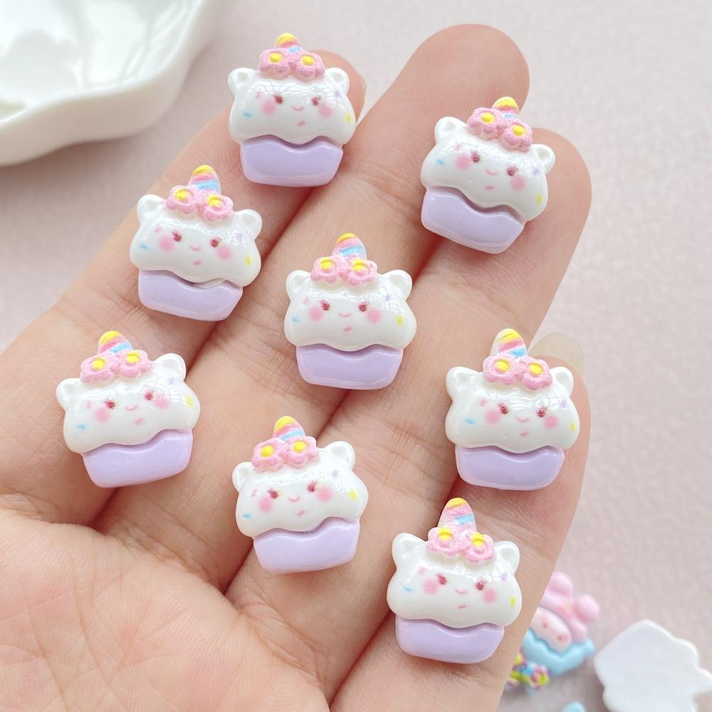 20Pcs New Resin Mini Cartoon Unicorn Series Flat Back Cabochons Scrapbooking DIY Jewelry Craft Decoration Accessories