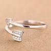 Koreanischer Stil Herzförmiger Pfeilring Verstellbar Offener Zehenring S925 Silberschmuck