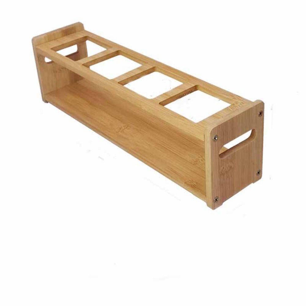 Multi-Compartment Glass Oil Bottle Rack Anti-Slip Kitchen Storage Shelf  Dining Table